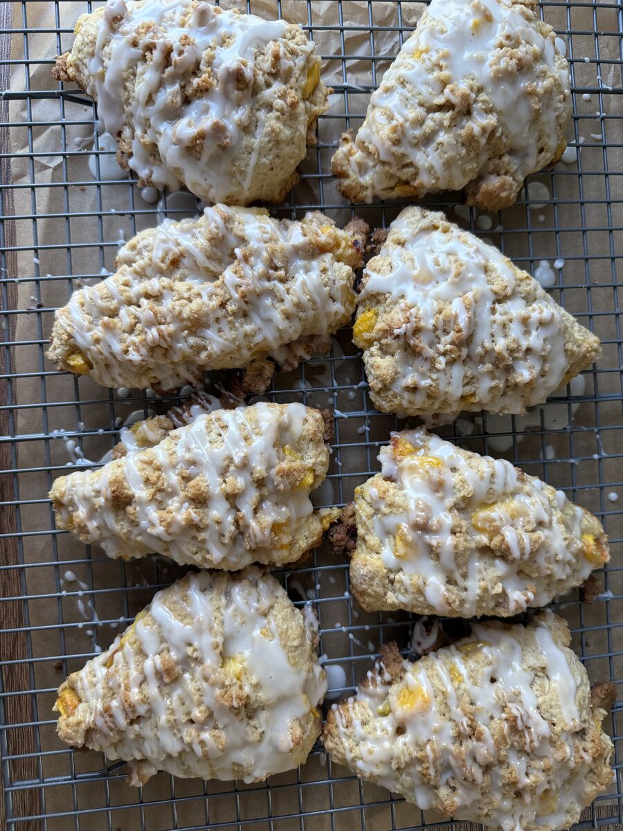Peach Cobbler Scones